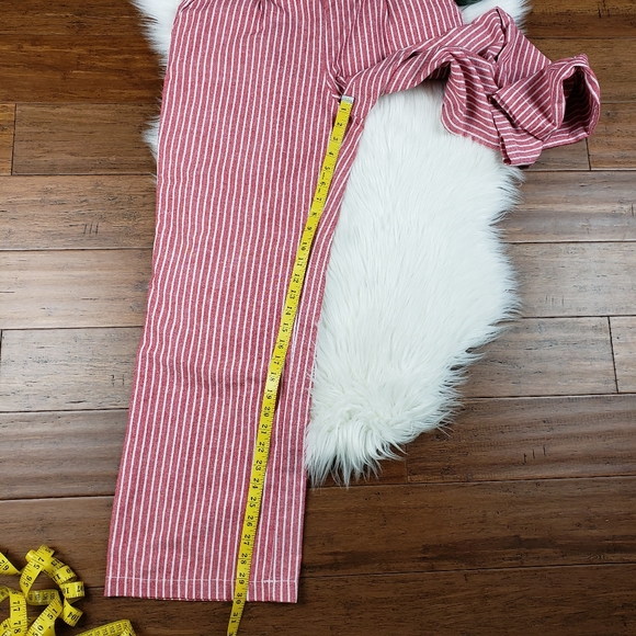 CISONO LINEN high rise wide leg striped pants size Medium - Picture 12 of 12